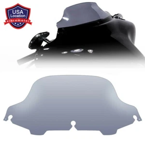8" Smoke Wave Windshield Windscreen For Harley Touring Street Glide FLHT 96-13 - Picture 1 of 11