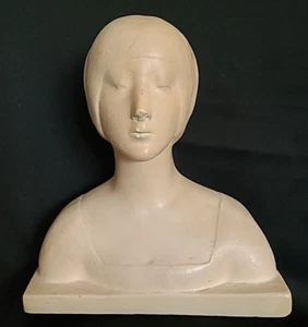 Florentine Art Plaster 132 Antique 1914 Unknown Woman by Donatello - Picture 1 of 24