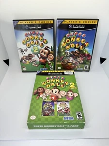 Super Monkey Ball - 2 Pack Nintendo GameCube RARE Big Box - Picture 1 of 7