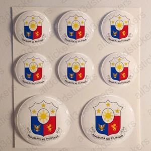 Stickers Philippines Coat of Arms Gel Domed Resin 3D Philippines Vinyl Sticker - Bild 1 von 3