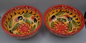 Pier 1 eine bemalte Olivenschalen 2er Set Made in Spain - Bild 1 von 8