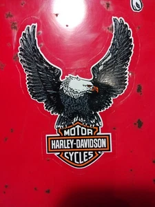Harley-Davidson silver eagle peel and stick decal approx 5.5"x4.5" - Picture 1 of 10