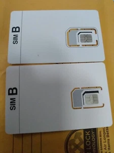 Tracfone (T-Mobile based) Triple Cut Sim B Cards - Zdjęcie 1 z 3