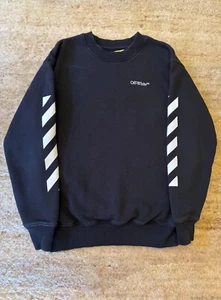 Off-White Kids Rubber Arrow Logo Black Sweatshirt - Size 8Y - FREE SHIPPING - Picture 1 of 5