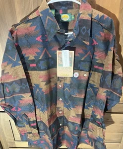 Cabela's Shirt Mens XL Chamois Thick Flannel Southwest Aztec Navajo Print - Picture 1 of 7