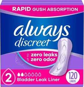 Fodere per Incontinenza Sempre Discrete, Leggerissimo Assorbimento Lunghezza Regolare 120 Ct - Foto 1 di 10