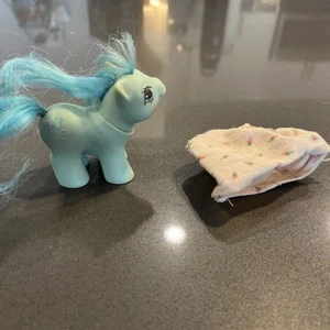 Vintage Hasbro My Little Pony NEWBORN NOODLES Blue Baby Twin ABC - Picture 1 of 4