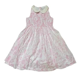 Janie and Jack Charlotte Bunny Toile Smocked Sundress Size 6 - Picture 1 of 7