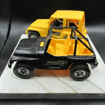 Tootsietoy Jeep Wrangler Renegade Yellow and Black Plastic - Image 1 of 4