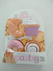 Taschenclips mit Gebäckmotiv. 4er Set. Neu im Paket - Bild 1 von 5