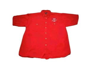 Vtg Dale Jarrett #88 Button Up Red Short Sleeve Chase Authentics Shirt Men's XL - Picture 1 of 9