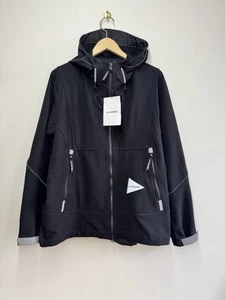 And Wander Light Stretch Shell Jacket NWT Black SS24 Reflective Trim 5 XL - Picture 1 of 9