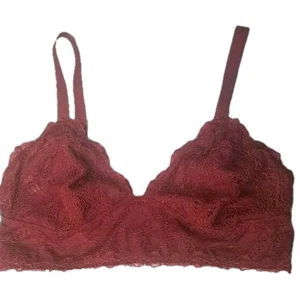 Free People Medium Lace Bralette intimately Plum Layering Bra Sleep Yoga - Picture 1 of 8
