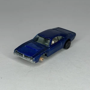 HOT WHEELS REDLINE CUSTOM DODGE CHARGER IN BLUE 1968 Mattel Missing Tire USED - Picture 1 of 10