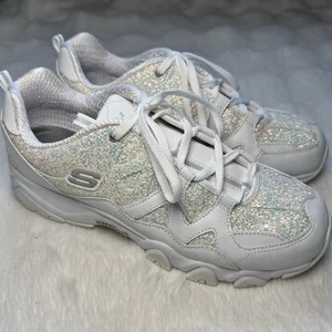 Sketchers D’ Lites 2 Glitter White Gr. 11 Air-Cooled Memory Foam Used Worn Once - Bild 1 von 12