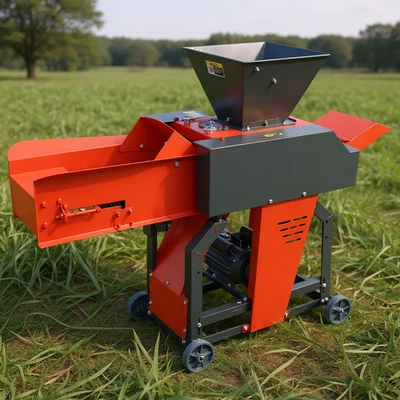 Cortadora de césped de paja de heno 220 V pulverizadora con transportador para alimentación automática Foto 1 de 4
