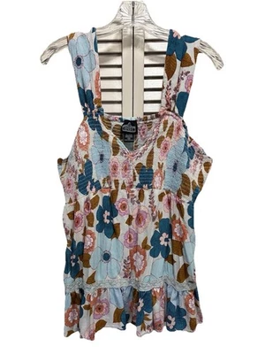Angie Floral Smocked Babydoll Sleeveless Top Size 2XL Ruffle Tiered Lace Boho - Image 1 of 4