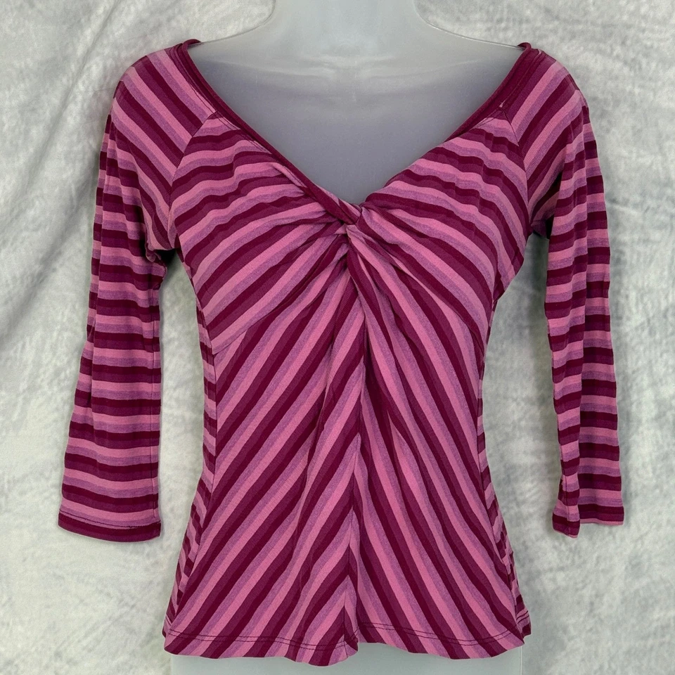 Vtg Y2k The Limited Striped babydoll Top Pink Purple Size M indie cyber club - Image 1 of 4