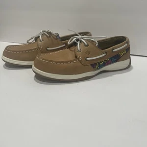 Sperry Damen-Bootsschuhe 7M Top-Sider Leder Blumendruck hellbraun - Bild 1 von 7