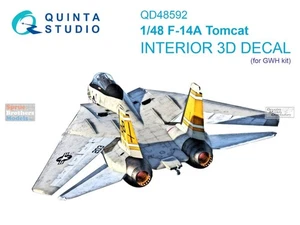 QTSQD48592 1:48 Quinta Studio Interior 3D Decal - F-14A Tomcat (GWH kit) - Picture 1 of 4