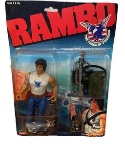Vintage 1985/1986 Coleco Rambo: The Force of Freedom, Fire-Power Actionfigur Neu - Bild 1 von 16