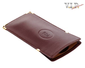 CARTIER MUST BRILLENETUI LEDER ETUI für BRILLE LESEBRILLE EYEGLASSES CASE POUCH - Bild 1 von 12