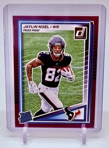 2025 Panini Donruss Jaylin Noel #324 Rated Rookie RC Purple Press Proof Texans - Picture 1 of 2