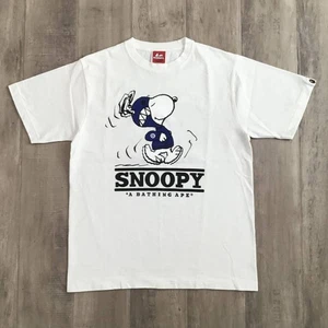 BAPE × Peanuts Snoopy Shark Hoodie T-Shirt White A Bathing Ape Size M - Picture 1 of 7