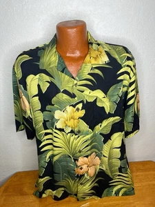 Tommy Bahama Relax S/S Seidenhemd mit Knopfleiste für Herren Medium M | Blumen - Bild 1 von 5