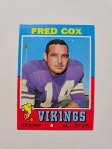 FRED COX 1971 TOPPS FOOTBALL CARD #96 MINNESOTA VIKINGS - Picture 1 of 2