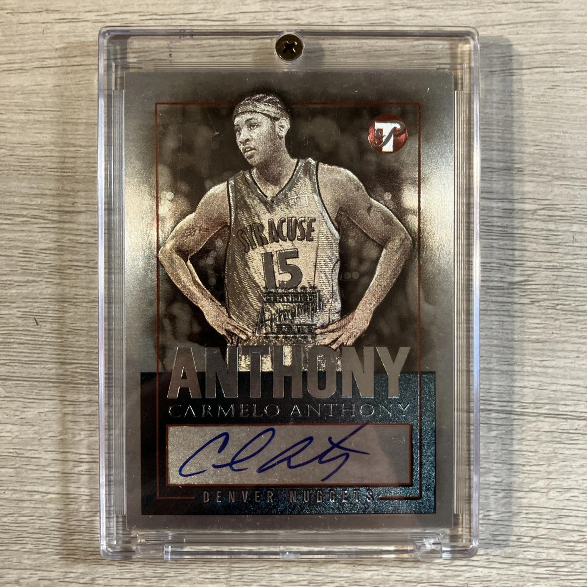 Topps Carmelo Anthony Basketball Autographed Sports Trading Cards