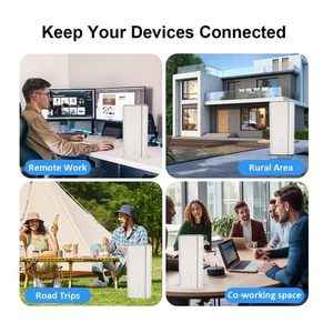 EU Plug 5G CPE Router With SIM Card Slot 4.67Gbps High Speed Dual Band WiFi NEW - Afbeelding 1 van 12