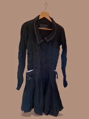 MARITHE FRANCOIS GIRBAUD Black Cotton Cotton Coat Jacket Size 12 : HARDLY WORN - image 1 of 4