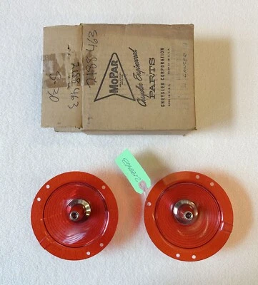 NOS MoPar 1961 Dodge Lancer 170 GT Taillight Lenses PAIR 61 - Image 1 of 4