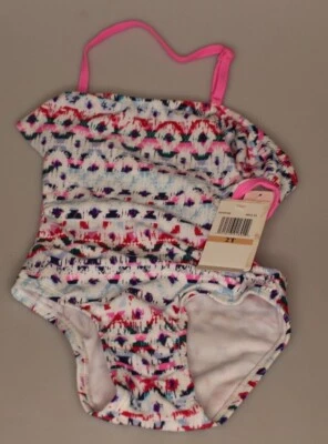 Traje de baño Tommy Bahama de una pieza para niñas, azul marino fucsia 2T Foto 1 de 3