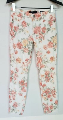 ADRIENNE VITTADINI MUJER FLORAL ENCAJE ESTAMPADO FLACO TOBILLO JEAN 4 Foto 1 de 4