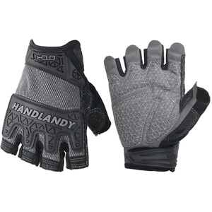 HANDLANDY Tactical Fingerless Impact Gloves,Padded Grip Half Finger Work Gloves - Picture 1 of 28