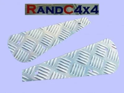 DA2060 Land Rover Defender 90 soportes traseros con solapa de barro placa de cheque de aleación  Foto 1 de 3