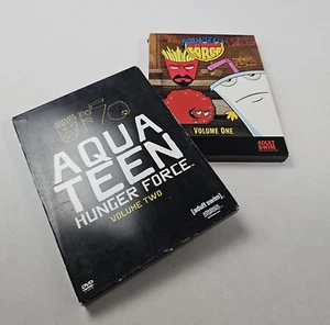 Aqua teen hunger force Volume 1 & 2 2003-4 ATHF DVD Box set lot Adult Swim - Picture 1 of 20