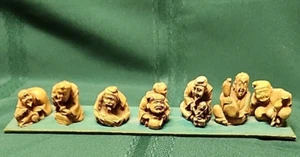Japanese Netsuke Set Of 7 - Picture 1 of 16