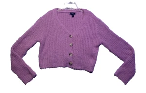 Art Class Girls Youth Size Medium 7/8 Half Button Up Sweater Purple FREE S&H - Picture 1 of 5