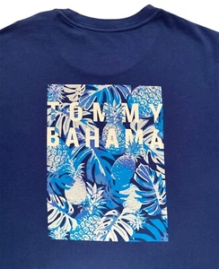 Tommy Bahama Hawaiian T Shirt Mens Medium Blue Navy Marlin - Picture 1 of 6