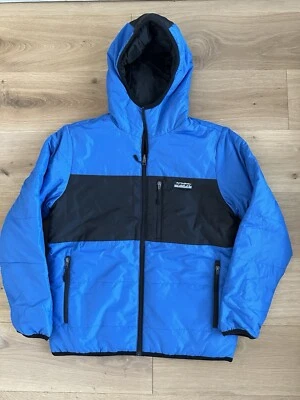 Jaqueta reversível Huf Taos Puffer - Nova sem etiquetas - Pequena - Azul/preto - NOVA! - Imagem 1 de 4