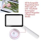 8X Illuminated Magnifier Rechargeable Reading Glass  Home
