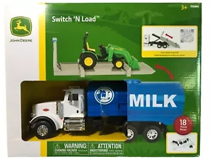 Peterbilt Semi Milk Hauler John Deere Tractor TRUCK Switch N Load Style1/32 Repl - Picture 1 of 8
