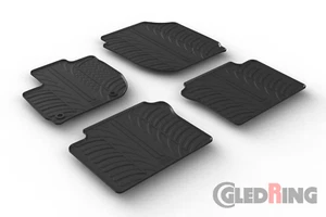 All Weather Rubber Floor Mats Fits 2016-2022 Honda HR-V - 4 Pieces, Black - Picture 1 of 1