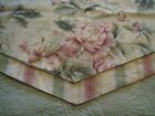 WAVERLY "FOREVER YOURS" FLORAL PEONIES / STRIPES TRIANGLE VALANCE #215