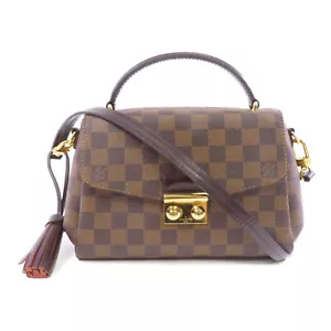 LOUIS VUITTON LV GHW Croisette 2 Way Shoulder Bag N53000 Damier Ebene Brown - Picture 1 of 14