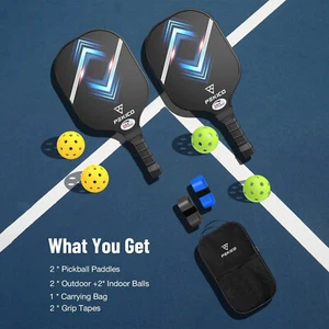 Pickleball Paddel - Frosted Fiberglas Pickleball 2er Set Pickleballschläger - Bild 1 von 12