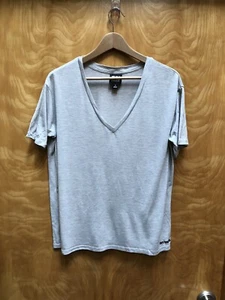 Ivy Park Gray And Black Size Small T Shirt Deep V Neck Cotton Beyonce - Picture 1 of 5
